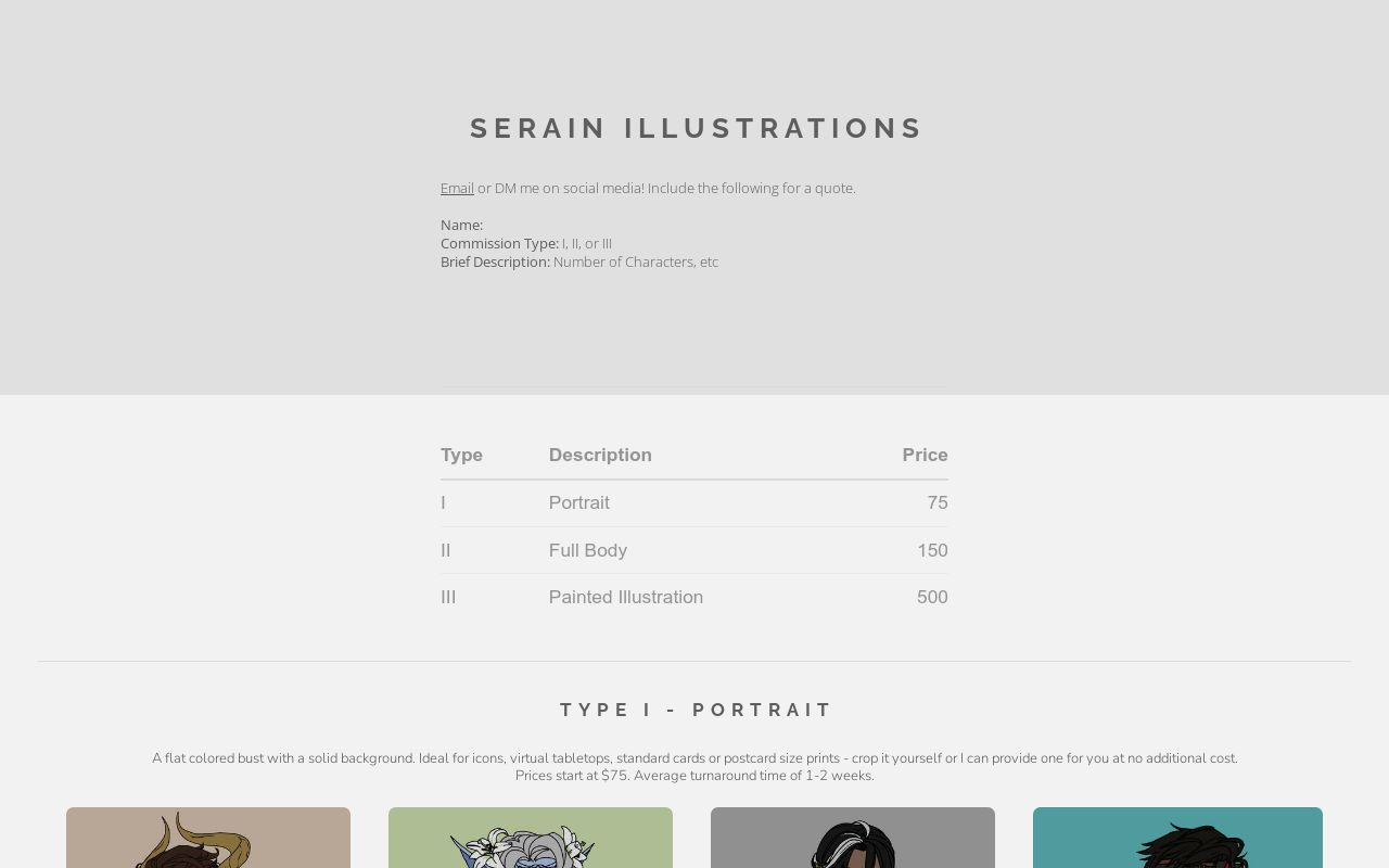 Serain's Commissions